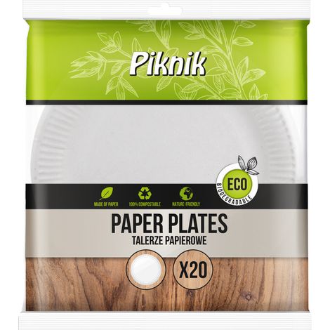 Runde Picknick-Papiertabletts