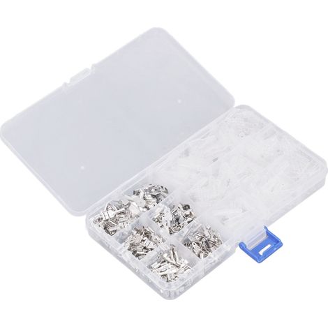 480 Connecteurs électriques à cosse mâle femelle 2,8/4,8/6,3 mm, bornes en cuivre étamé avec gaines isolantes, lot de 480 pièces (1/5)