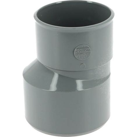 Réduction extérieure excentrée mâle-femelle Ø100/80 – Raccord d'évacuation PVC pour évacuation eaux usées – Fabriqué en PVC lisse et non microporeux
