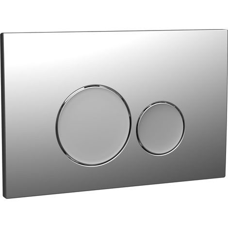 Orbit Round Dual Button Toilet Flush Plate - Chrome (1/2)