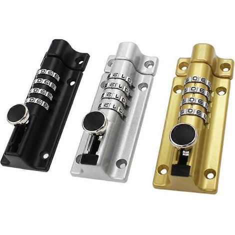 Mechanisches digitales Zahlenschloss aus Zinklegierung mit Diebstahlsicherung, geeignet für Holztüren und Schließfächer, silberfarbene Ausführung (3er-Pack).