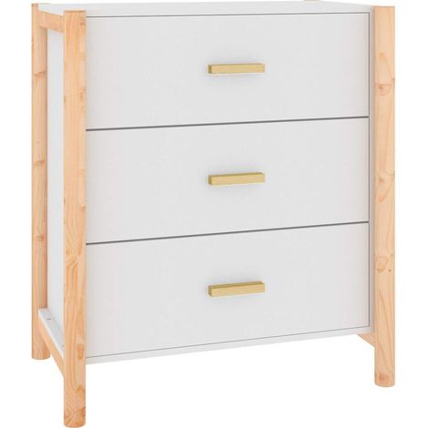 Sideboard/Anrichte/Buffet Weiß 62x38x70 cm Holzwerkstoff LXWW950193 (1/5)