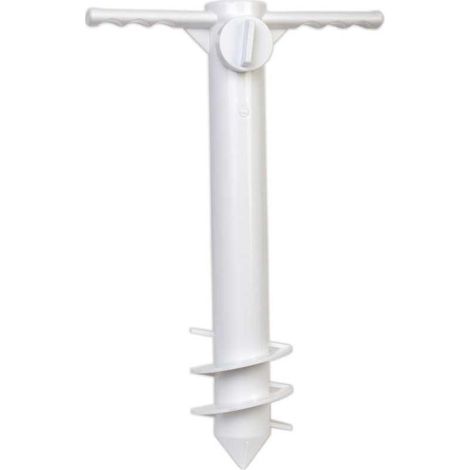 Vrille parasol géante 40 cm HH 3238, ancrage au sol noir D40 mm