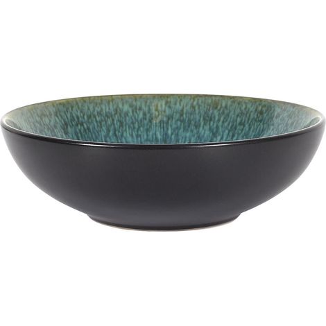 Assiette creuse en céramique coloris vert (Ø18,5cm) - GREENY (1/3)