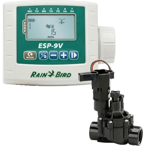 Kit Programador de Riego Rain Bird ESP-9V 1 Estación (Batería) con Válvula Oferta exclusiva