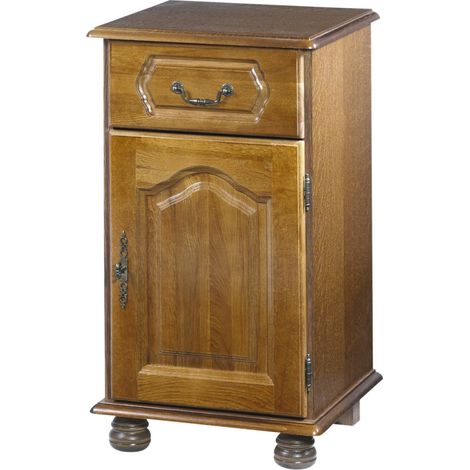 Confiturier Chêne Rustique 1 Porte 1 Tioir 2 Niches L 44.2 H 77.2 P 41 cm (1/4)