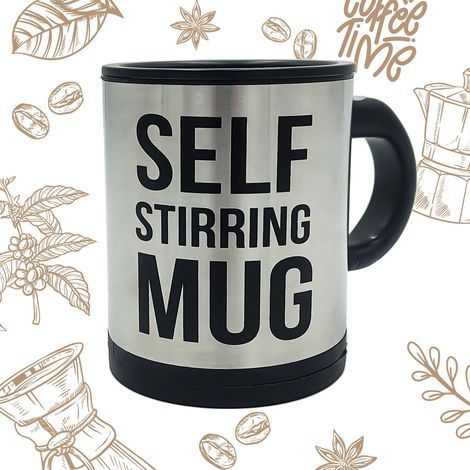 Automatic Magnetic Stirring Coffee Mug, Magnetic Coffee Stirrer Mug for Milk, Rechargeable Electric Self Stirring Coffee Mug, Auto Stirring Coffee Mug, Magnetic Coffee Stirrer Mug (White) (1/5)