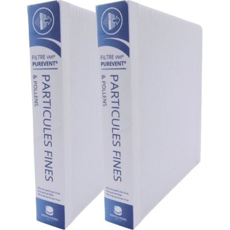 Lot de 2 filtres particules fines F7 pour VMI Purevent – Filtration 95% des particules >2.5µm – Jetable pour qualité air intérieur