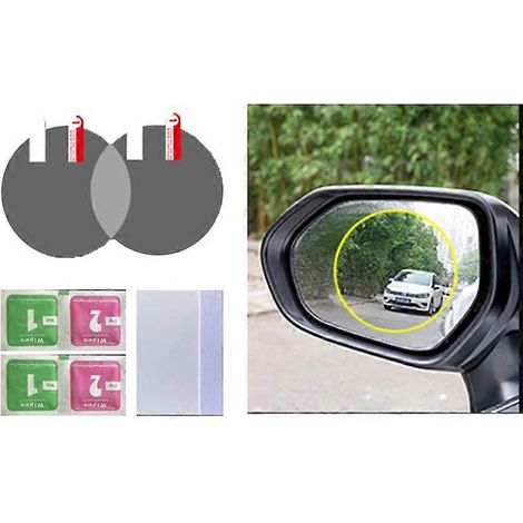 Lot de 2 films de protection anti-buée, anti-éblouissement et imperméables pour rétroviseurs de voiture (1/5)