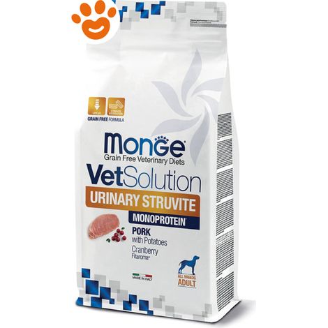 Monge VetSolution Dog Adult Canine Urinary Struvite - Sacco 2 Kg - Cibo Secco Cani