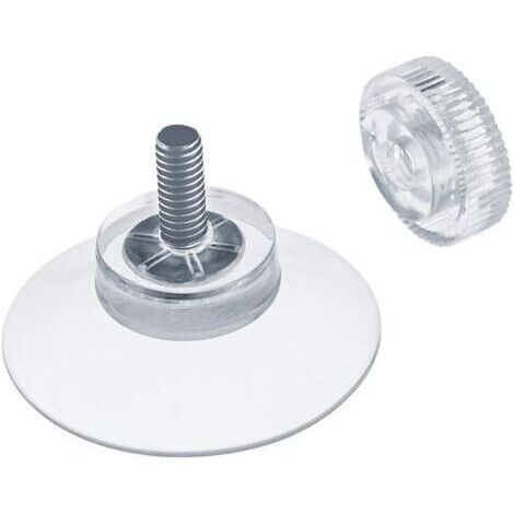 Pair 60 x ventouses Ø 30 mm avec Filetage M4x10mm avec écrous moletés Transparent Ventouse (1/4)