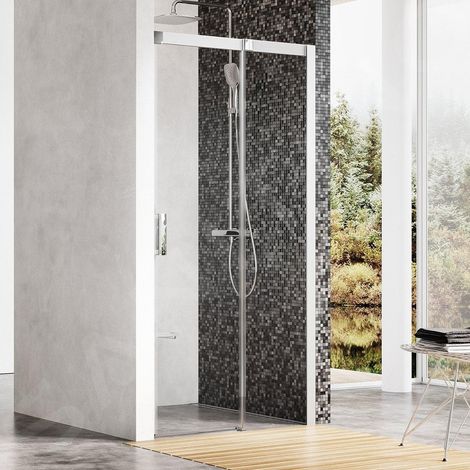 Ravak Matrix - Porte de douche en deux parties MSD2-100 R, 975-1015 mm, verre satiné/clair 0WPA0U00Z1 (1/5)