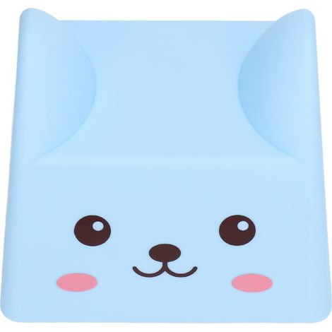 Veilleuse exquise en forme de chat bleu mignon, source de lumière blanche, objet décoratif et amusant pour les enfants