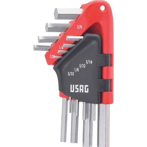 SERIE SET KIT CHIAVE ESAGONALE CHIAVI ESAGONALI IN POLLICI 8 PZ USAG 280 P/S8 (1/3)