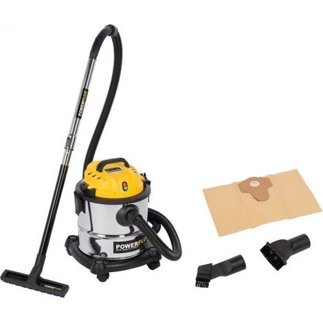 Powerplus aspirateur Électrique Eau et Poussière POWX3230 - Aspirateur 750W voiture, tapis, fonction aspiration & soufflerie - 20 l (1/2)