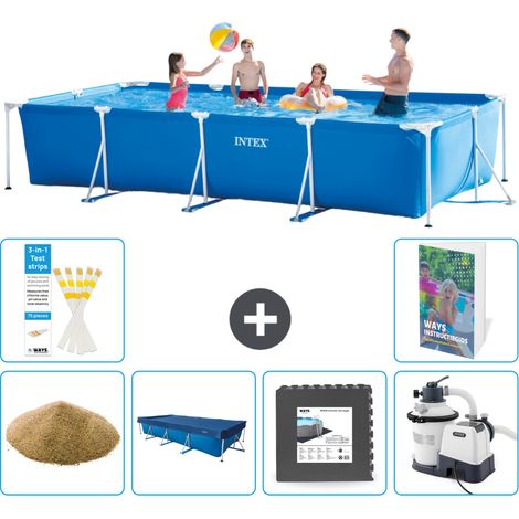 Intex Piscina con struttura Rettangolare - 450x220x84 cm - 7-pezzi  S6 (1/5)