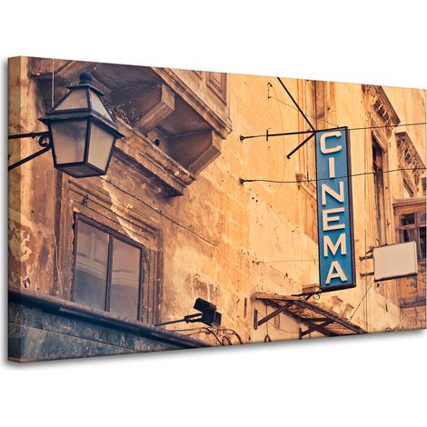 Leinwanddruck Vintage Retro Cinema Board 100x60