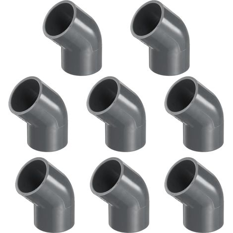 8pcs Raccords De Tuyau À Coude À 45 Degrés 3/4" 2 Voies Ardoise PVC, Connecteurs D'angle Sortie Latérale Pour Égout Plomberie Tuyau De Drainage Alimentation en Eau (1/5)