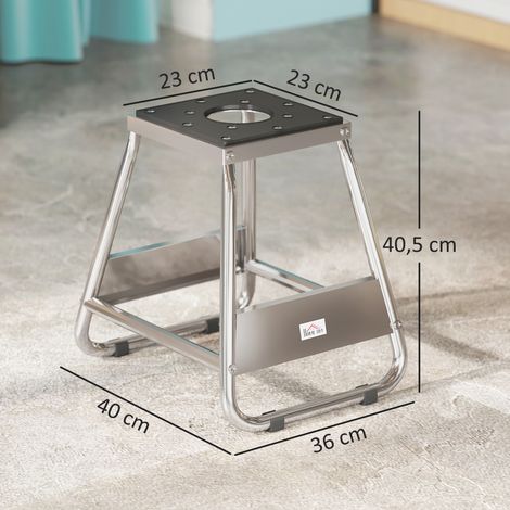 Support de moto universel, capacité de charge jusqu'à 500 kg, en acier, gris (1/5)