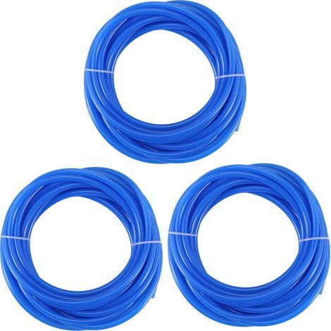 3X 8mm (DE) x 5mm (DI)Tube Tuyau D'Air PU 10 Metres Bleu (1/2)