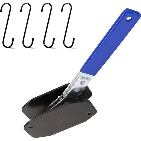 Outil de pressage d'étrier de frein à cliquet à 360° avec 4 crochets de rechange pour plaquettes de frein à cliquet Repousse-piston de frein à cliquet pour réparation de freins de voiture (bleu (1/5)