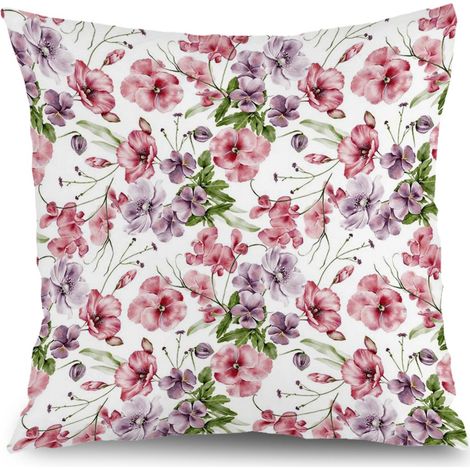 Housse de coussin plantes feuilles vertes, décoration canapé salon,40×40cm (1/5)
