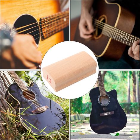 Bloc de ponçage pour nivellement des frettes de guitare, outil de lissage avec papier abrasif 30 cm (1/5)