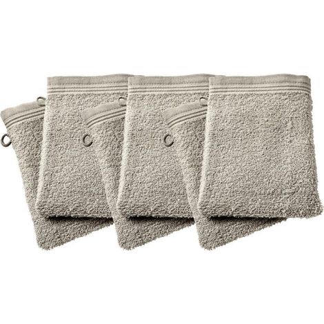 Gants de toilette - COTON PUR - Spa - 15 x 21 cm - 400 g/m² - Lot de 6 (1/5)