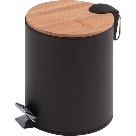GEDY 14094100300 Papelera 5 Litros Natural-Negro Mate - ref: 14094100300