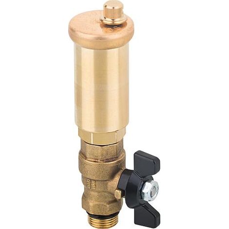 Purgeur d air rapide solaire avec robinet a bille jusqu a max 150c (1/2)