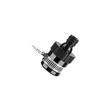 Adaptateur de robinet, connecteur de robinet universel, connecteur de tuyau d'arrosage (diamètre 20 mm) noir - Crezuo
