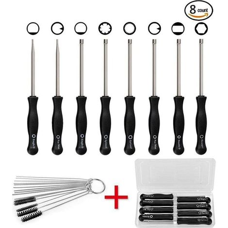 Jeu de tournevis d'outil de réglage de carburateur de 8 pièces pour carburateur régulier à 2 temps, Kit d'outils de carburateur (1/5)