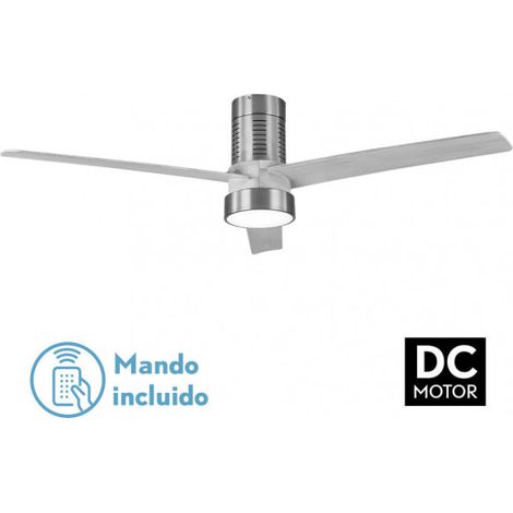 Ventilator dc teo 24w 2950lm nickel 3asp grau 32x139d 3000-4000-6000k w/remote, memory & timer (1/4)