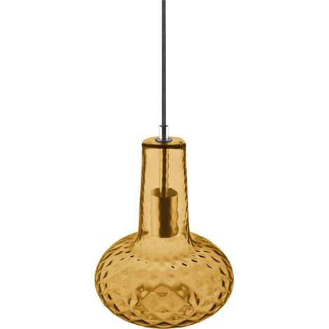 LEDVANCE Vintage Edition 1906, plafonnier avec culot E27, verre orange, sans ampoule, pendentif poire sculptée (1/5)