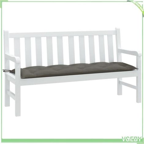 4002554 Coussin de banc de jardin gris foncé mélangé 150x50x7 cm tissu (1/5)