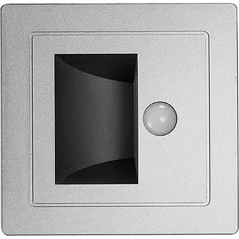 Lámpara solar LED empotrable con sensor de movimiento, de ABS, para escaleras, terrazas, escalones, vallas, patios, jardines y caminos. Luz blanca cálida de 3000 K. (1/5)