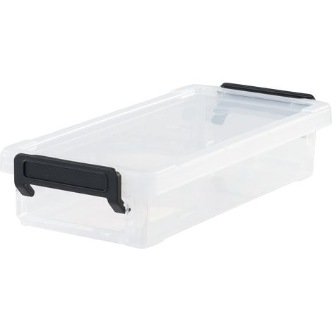 Iris Ohyama, Boîtes de Rangement avec Couvercle et Clips de Fermeture, 0.55L, A l'unité, LLB-0.55, Transparent