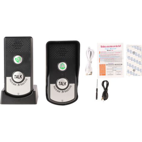 Sonnette d'interphone vocal sans fil longue Distance 3 vitesses sonnette sonore intercomunicador réglable
