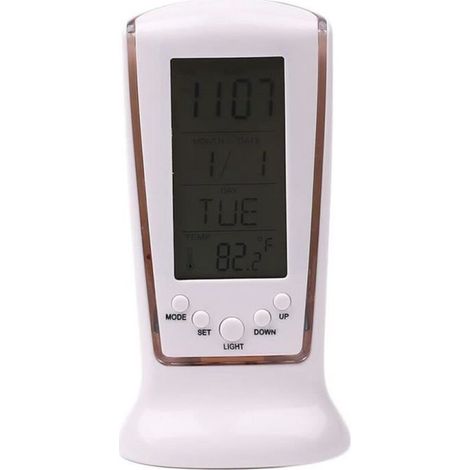 Réveil Numérique,Reveil Matin,Horloge Digitale,Radio Reveil Enfant,avec Écran LED,Veilleuse,Température,Fonction Musique,12- 24 112 (1/5)