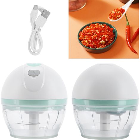 Mini hachoir à ail électrique, presse-purée, hachoir à viande, robot culinaire, ustensiles de cuisine rechargeables par USB (1/5)