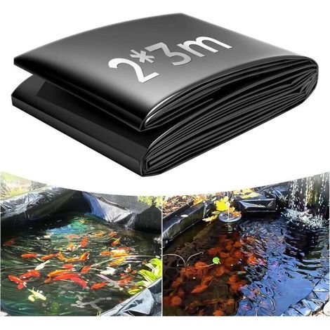 Bache pour Bassin,0.2mm Epaisseur 3x2m Bâche D'étang,Bache Bassin,Bâche pour Étang,Revêtement de Bassin en Caoutchouc, Étang Liner,Bâche Liner pour Bassin,pour Bassin Koi, Cascades d'eau, Baies (1/4)