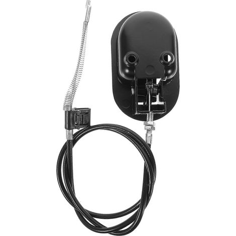 Poignée de rechange universelle en métal aluminium pour fauteuil inclinable, avec ressort et câble (poignée avec câble de 96 cm).-11.00X6.80X4.00CM-Black