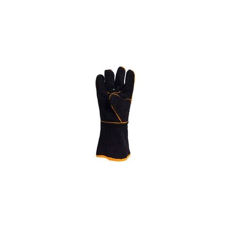 Schweißerhandschuhe aus Leder, Leder mit Kevlar-Nähten, hitze- und feuerbeständige Handschuhe, Thermohandschuhe für Kamin, Herd, Ofen, Grill, Schweißen, Barbecue, Topfregal (1/5)