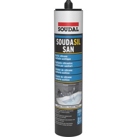 Soudal SILICONE ACETICO PER SANITARI ''SOUDASIL SAN'' ml. 300 - Bianco 12.00 pz