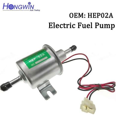 Pompe à essence électrique universelle 12 V robuste en métal massif, pour moteurs essence, compatible avec les carburateurs de motos et quads. (1/4)