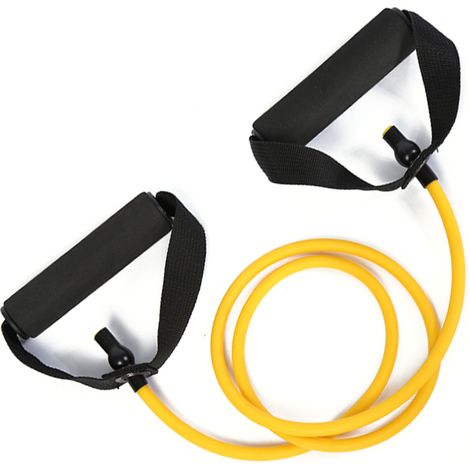 4,5 kg Widerstandsband mit Griff, aus gelbem Latex, tragbar, für Muskeltraining (1/5)