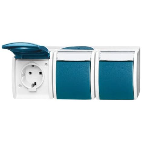 Busch-Jaeger Schuko triple prise océan 2300/3EWN-53