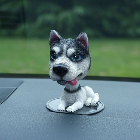 Décoration de voiture créative, pendentif en forme de tête de bouledogue jaune (Erha) (1/2)