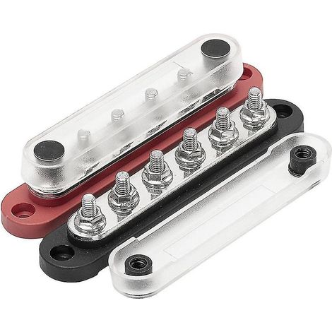 12V Car Terminal Block – Negative Busbar with 6 M6 Connections – Reliable Power Distribution for Automotive and Marine (1/5)