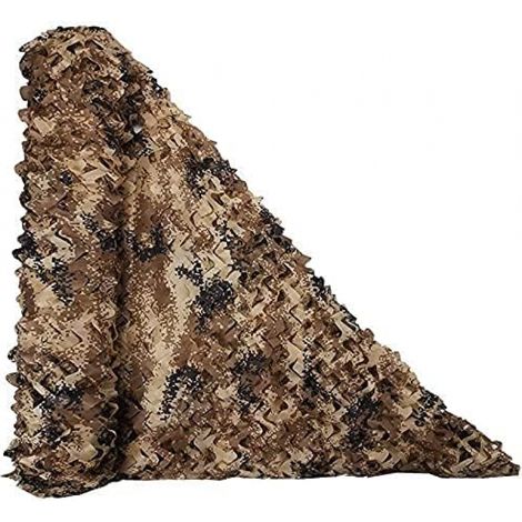 Voile d'ombrage rectangulaire, maille camouflage motif camouflage, 4x4m, camouflage désert (1/5)